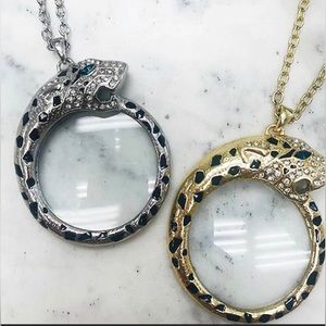 Panther Magnifier Necklaces-gold or silver -NWT-Boutique